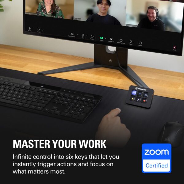 1777969373_71HMOANt1yL._AC_SL1500_.jpg Elgato Stream Deck Mini – Control Zoom, Teams, PowerPoint, MS Office and Boost Productivity with Seamless Integration for Daily Apps, Set Up Shortcuts Easily, USB, Compatible with Mac and PC