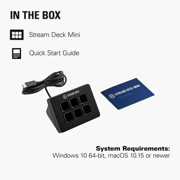 1777969381_61qz82e731L._AC_SL1500_.jpg Elgato Stream Deck Mini – Control Zoom, Teams, PowerPoint, MS Office and Boost Productivity with Seamless Integration for Daily Apps, Set Up Shortcuts Easily, USB, Compatible with Mac and PC