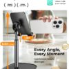1777973679_61F5UCCA6L._AC_SL1500_.jpg LISEN Cell Phone Stand Phone Holder for Desk Office Decor, Office Desk Accessories Women PC Gaming Essentials iPhone Stand Gadgets Men Gifts for Mom Fit OtterBox Case Switch iPad Air Tablet 4-10 in