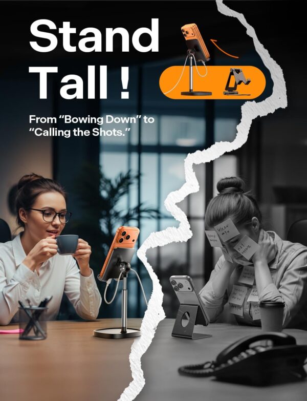 1777973684_71dEb4JjpoL._AC_SL1500_.jpg LISEN Cell Phone Stand Phone Holder for Desk Office Decor, Office Desk Accessories Women PC Gaming Essentials iPhone Stand Gadgets Men Gifts for Mom Fit OtterBox Case Switch iPad Air Tablet 4-10 in