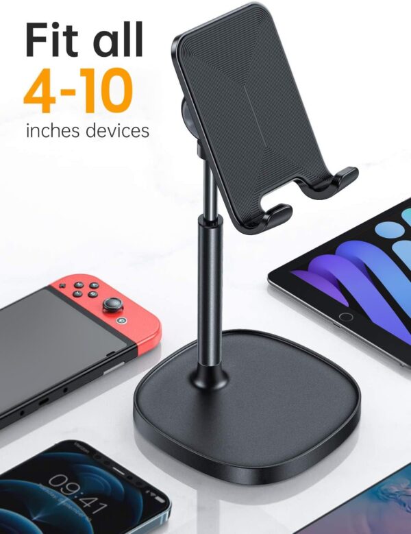 1777973686_71E-6LH3TCL._AC_SL1494_.jpg LISEN Cell Phone Stand Phone Holder for Desk Office Decor, Office Desk Accessories Women PC Gaming Essentials iPhone Stand Gadgets Men Gifts for Mom Fit OtterBox Case Switch iPad Air Tablet 4-10 in