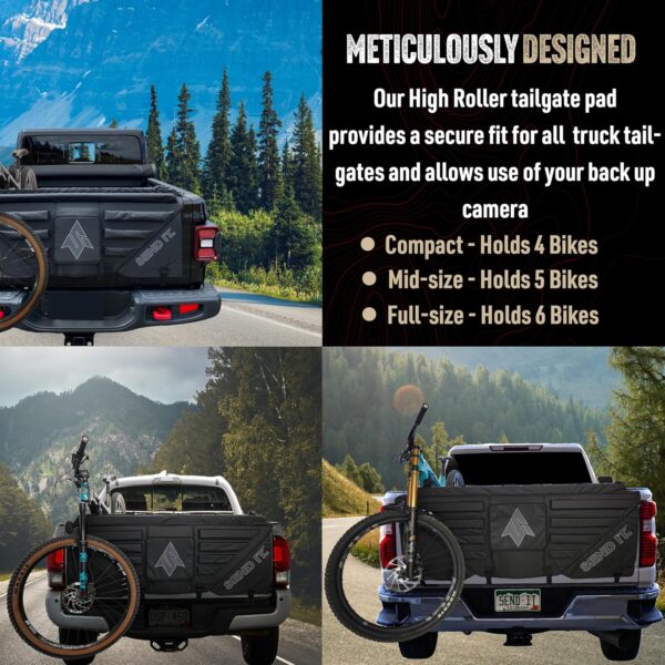 1777974660_91ygAYlkgL._AC_SL1500_.jpg Send It. High Roller Tailgate Bike Pad V2 – Tailgate Pads for Trucks – Truck Bike Pad – Accessories for Mountain Bikers, BMX Bikes, Ebikes & More (Compact)