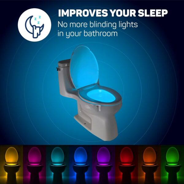 ToiLight 2 Pack. The Original Toilet Bowl Night Light. Fun & Useful Bathroom Motion Sensor Tech Gadget. Funny Novelty Birthday Gift Idea. Stocking Stuffer for Him Her Guys Men Brother Mom