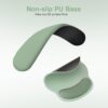 51-BNsnRwYL._AC_SL1500_.jpg MOSISO Wrist Rest Support for Mouse Pad&Keyboard Set, Circle Curved Ergonomic Mousepad&Coaster Non-Slip Base Home/Office Pain Relief&Easy Typing Pad with Soft Cloth&Silicone Lining, Antique Green