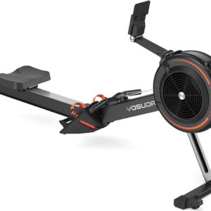 51-Zh6IDO9L._AC_SL1500_.jpg YOSUDA R2 Rowing Machine for Home, Professional Adjustable Air Resistance Rower Machines with Self-Powered Monitor, 53.7'' Row Rail, Ergonomic Comfort Seat, Easy Storage