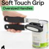 513Kl7w8uCL._AC_SL1000_.jpg GORILLA GRIP Heavy Duty Stainless Steel Smooth Edge Manual Can Opener and Bottle Openers, US Designed, Soft Comfortable Handle, Oversized Handheld Turn Knob, Multifunctional Kitchen Tool, Black