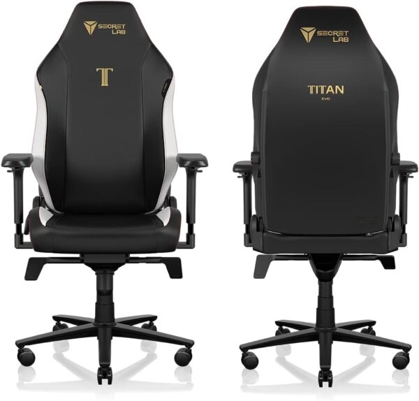 514ALeGSZ1L._AC_SL1000_.jpg Secretlab Titan Evo Classic Gaming Chair - Reclining, Ergonomic & Comfortable Computer Chair with 4D Armrests, Magnetic Head Pillow & 4-Way Lumbar Support - Black - Leatherette