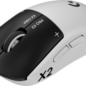 5151Ur4jzL._AC_SL1500_.jpg Logitech PRO X2 SUPERSTRIKE Lightspeed Wireless Gaming Mouse, Ultra-Fast Performance, Ultra Lightweight (61 g), Customizable Click Haptics, USB-C Charging, for PC/Mac/Laptop - White