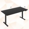 51DPy70hTRL._AC_SL1500_.jpg SANODESK Electric Standing Desk 71 x 32 Inches, Height Adjustable Sit Stand with Large Splice Board Desktop for Home Office, Computer Workstations,Memory Ergonomic Computer Desk, Black Frame/Black Top