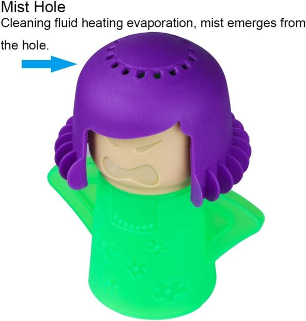 51F0Tk1d8DL._AC_SL1000_.jpg Angry Mama Microwave Oven Steam Cleaner, Angry Mom Microwave Cleaner, Just Add Vinegar and Water, Cut Cleaning Time by Half (Green)