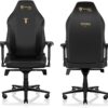 Secretlab Titan Evo Stealth Gaming Chair - Reclining, Ergonomic & Comfortable Computer Chair with 4D Armrests, Magnetic Head Pillow & 4-Way Lumbar Support - Black - Leatherette