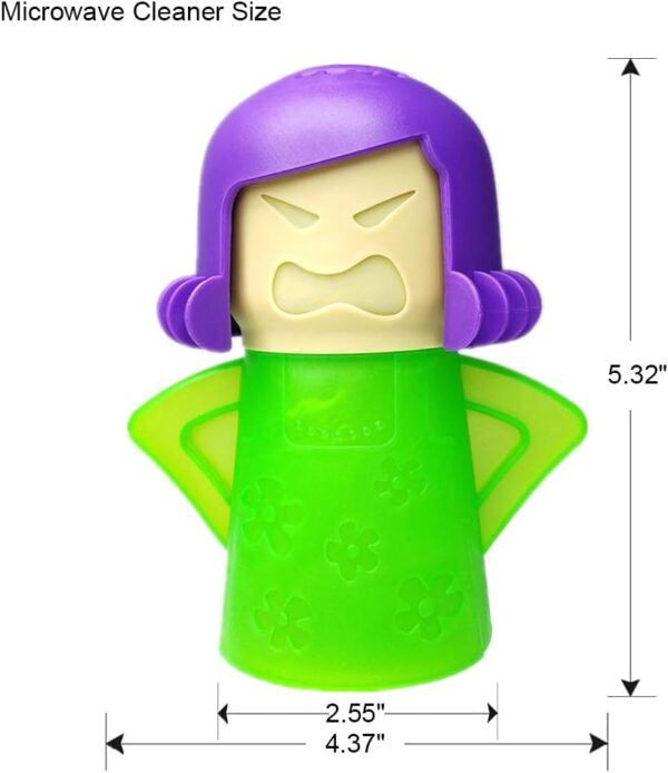 51Jab89NL._AC_SL1000_.jpg Angry Mama Microwave Oven Steam Cleaner, Angry Mom Microwave Cleaner, Just Add Vinegar and Water, Cut Cleaning Time by Half (Green)