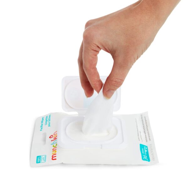 51QtxsifvCL._SL1200_.jpg Munchkin Arm & Hammer Pacifier Wipes - Safely Cleans Breast Pump Parts and Feeding Essentials for Baby and Toddler, 1 Pack, 36 Wipes