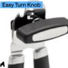 51SRTIsLVHL._AC_SL1000_.jpg GORILLA GRIP Heavy Duty Stainless Steel Smooth Edge Manual Can Opener and Bottle Openers, US Designed, Soft Comfortable Handle, Oversized Handheld Turn Knob, Multifunctional Kitchen Tool, Black