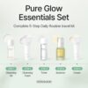 mixsoon Pure Glow Essentials Set - 5-Step Skincare Kit - Travel kit, Travel size kit, Hydrating Skincare Gift Set (15ml*1+20ml*3+30ml*1) Korean Glass Skin Care