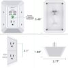 51chxQUVIOL._AC_SL1200_.jpg Wall Charger, Surge Protector, QINLIANF 5 Outlet Extender with 4 USB Charging Ports, 3-Sided 1680J Power Strip Multi Plug Adapter Spaced for Home Travel Office