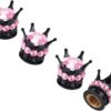 51i6FjhJkL._AC_SL1200_.jpg 4PCS Crown Tire Valve Stem Caps, Bling Handmade Crystal Car Wheel Tire Valve Cap, Dustproof Attractive Vehicle Accessories, Universal for Cars SUVs Trucks Bikes Motorcycles (Pink/Black)