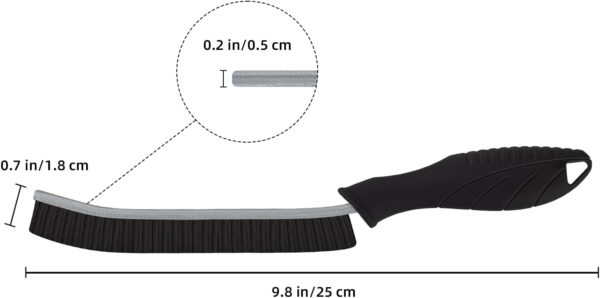 51kBMR7ArKL._AC_SL1500_.jpg FOOGWEE Hard Bristle Crevice Cleaning Brush - Cleaning Tools for Household Use, Multifunctional Gap Cleaning Supplies for Kitchen, Bathroom, Toilet, Window, Vehicle, Faucets, Grout, Home (Black)