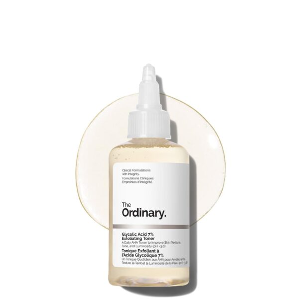 51maLJWzPyL._SL1240_.jpg The Ordinary Glycolic Acid 7% Exfoliating Toner, Brightening and Smoothing Daily Toner for More Even-Looking Skin Tone