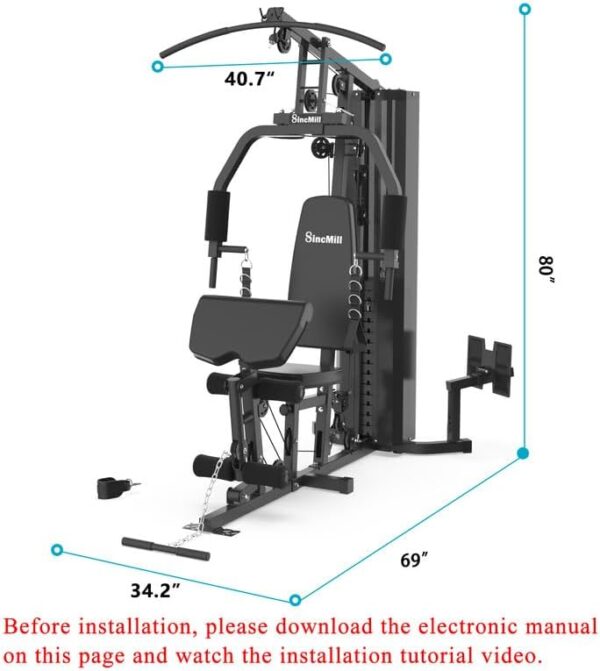 SincMill Home Gym Multifunctional Full Body Workout Equipment for Home Exercise Fitness