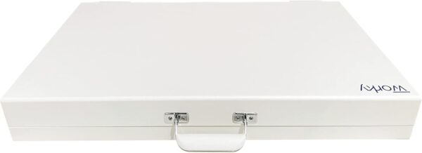 Worky 15-in-1 Home Office Portable Workstation Desk with Built-in Storage, 3.5" D x 26" W x 16.5" H, 14 Lbs, White