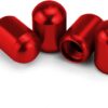 JUSTTOP 4PCS Car Tire Valve Stem Caps, Air Caps Cover, Universal for Cars, SUVs, Bike, Trucks and Motorcycles, Car Wheel & Tire Exterior Accessories-Red
