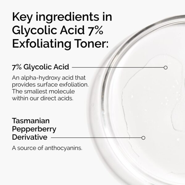 61-9X6n8EZL._SL1240_.jpg The Ordinary Glycolic Acid 7% Exfoliating Toner, Brightening and Smoothing Daily Toner for More Even-Looking Skin Tone