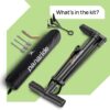 61008FarVnL._AC_SL1500_.jpg Bike Pump Floor, Advanced Bike Tire Inflator, Bicycle Hand Air Pump with Dual Presta and Schrader Valves, Handheld Pump, Suitable for Road and Mountain Bikes, Baby Stroller, Balls