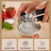 611MJA249lL._AC_SL1000_.jpg GORILLA GRIP Heavy Duty Stainless Steel Smooth Edge Manual Can Opener and Bottle Openers, US Designed, Soft Comfortable Handle, Oversized Handheld Turn Knob, Multifunctional Kitchen Tool, Black
