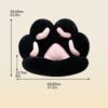 MOONBEEKI Cat Paw Cushion Chair Comfy Kawaii Plush Seat Cushions Shape Lazy Pillow for Gamer Chair 28"x 24" Cozy Floor Cute Seat Kawaii for Girl Worker Gift, Dining Room Bedroom Decorate Black
