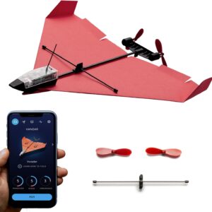 612EE9Kfq5L._AC_SL1500_.jpg POWERUP 4.0 The Next-Generation Smartphone Controlled Paper Airplane Kit, RC Controlled. Easy to Fly with Autopilot & Gyro Stabilizer. for Hobbyists, Pilots, Tinkerers.
