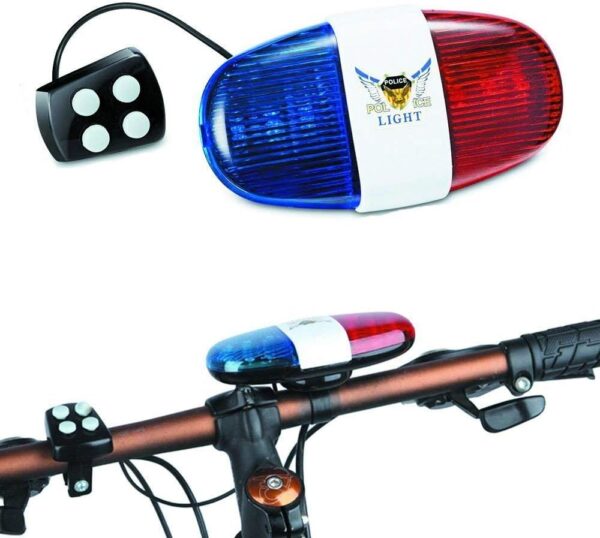 Kids Bike Police Sound Light - Oumers Electronic Horn Bike LED Light, Christmas Birthday Gift New Year Present for Your Children (Batteries Not Included)
