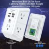613E9-vezcL._AC_SL1200_.jpg Wall Charger, Surge Protector, QINLIANF 5 Outlet Extender with 4 USB Charging Ports, 3-Sided 1680J Power Strip Multi Plug Adapter Spaced for Home Travel Office