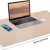 615UvQije3L._AC_SL1500_.jpg Leather Desk Pad, Mouse Pad, Non-Slip Desk Protector Mat, Leather Desk Blotter, Computer Desk Pad, Waterproof Desk Mat for Office Home Decor - Beige (31.5×15.7 Inches)