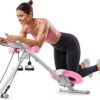 MERACH Ab Machine, Ab Workout Equipment, Adjustable Ab Trainer Machine for Abs Workout at Home Gym, Foldable, Knee Protection, Abdominal Trainer for Stomach Workout