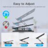 616-Q0H7SfL._AC_SL1500_.jpg Adjustable Laptop Stand for Desk, Metal Foldable Laptop Riser Holder, Portable Desktop Book Stands, Ventilated Cooling Computer Notebook Stand Compatible with 10-15.6” Laptops