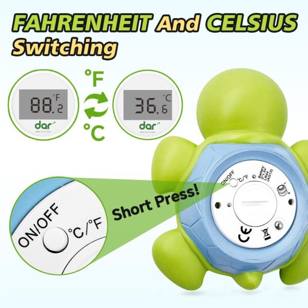 6169OZfu11L._SL1000_.jpg Baby Bath Thermometer, Digital Water Temperature Thermometers with 3 Color Backlit and Temperature Warning, Safety Bath Tube Thermometers Floating Toy for Infant, Toddler