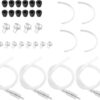 OFBAND 4Set Brake Bleeder Kit,Brake Fluid Bleeder Kit Includes 4PCS Brake Bleeder Hose,2PCS One Way Check Valve,Universal Break Bleeder Kit Car Accessories for Car Motorbike Bike