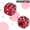 619ZXwYaRVL._AC_SL1500_.jpg 4PCS Dice Style Tire Valve Stem Caps, with O Rubber Ring, Universal Aluminium Alloy Dustproof Tire Valve Stem Covers for Cars, SUV, Trucks, Bikes, Motorcycles, Bicycles(Red)