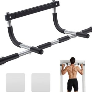 619ozwh22nS._AC_SL1500_.jpg Ally Peaks Pull Up Bar for Doorway | Thickened Steel Max Limit 440 lbs Upper Body Fitness Workout Bar| Multi-Grip Strength for Doorway | Indoor Chin-Up Bar Fitness Trainer for Home Gym Portable