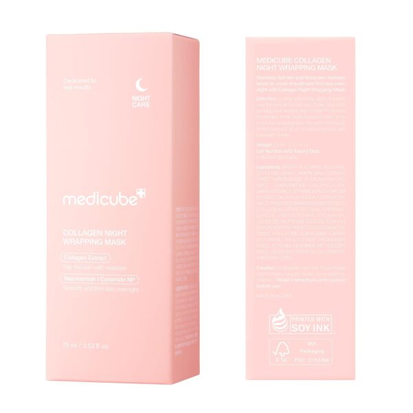 61BLFbrsfaL._SL1500_.jpg medicube Wrapping Mask Collagen Overnight Peel Off Facial Mask | Elasticity & Hydration Care, Reduces Sagging & Dullness | Hydrolyzed Collagen For Glowing Skin | Korean Skin Care, 2.53 fl.oz