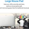 Japanese Mouse Pad, Large Japanese Desk Mat, XL Anime Gaming Keyboard Mat, Non-Slip Rubber Base, Big Extended Desk Protector for Home Office, 31.5”x11.8”