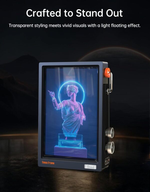 61BhEM1gIJL._AC_SL1500_.jpg Divoom TimesFrame – 10.1" WiFi 6 Digital Picture Frame & Smart Desk Display, No Subscription | 64GB | Send Photos, Videos & AI Styles + Live Widgets (Weather, Calendar, etc)–Perfect Personalized Gift