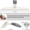 MR.SIGA Multi-Purpose Silicon Squeegee for Window, Glass, Shower Door, Car Windshield, Heavy Duty Window Scrubber, Includes Suction Hook, 10 inch, White & Gray, 1 Pack