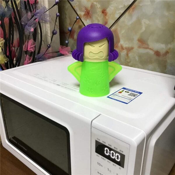 61DES4nJs1L._AC_SL1000_.jpg Angry Mama Microwave Oven Steam Cleaner, Angry Mom Microwave Cleaner, Just Add Vinegar and Water, Cut Cleaning Time by Half (Green)