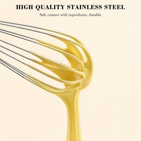 61DIKLblxRL._AC_SL1500_.jpg NileHome Stainless Steel Whisk Set 8" 10" 12" Kitchen Whisk Balloon Whisk Kitchen Wisk Wire Whisks for Cooking, Whisking, Blending, Beating, Stirring-3 Pack…