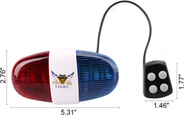 Kids Bike Police Sound Light - Oumers Electronic Horn Bike LED Light, Christmas Birthday Gift New Year Present for Your Children (Batteries Not Included)
