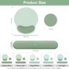 61EUklmKazL._AC_SL1500_.jpg MOSISO Wrist Rest Support for Mouse Pad&Keyboard Set, Circle Curved Ergonomic Mousepad&Coaster Non-Slip Base Home/Office Pain Relief&Easy Typing Pad with Soft Cloth&Silicone Lining, Antique Green