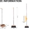 61EXOHDk0hL._AC_SL1500_.jpg Broom and Dustpan Set with Long Handle, Light Weight Stainless Steel Poles Stand Upright Dustpans with Broom Combo for Home Kitchen Office Pet Dog Hair, Brown & Beige Color, 1-Pack