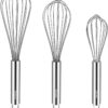 61G5SIcXRZL._AC_SL1500_.jpg NileHome Stainless Steel Whisk Set 8" 10" 12" Kitchen Whisk Balloon Whisk Kitchen Wisk Wire Whisks for Cooking, Whisking, Blending, Beating, Stirring-3 Pack…